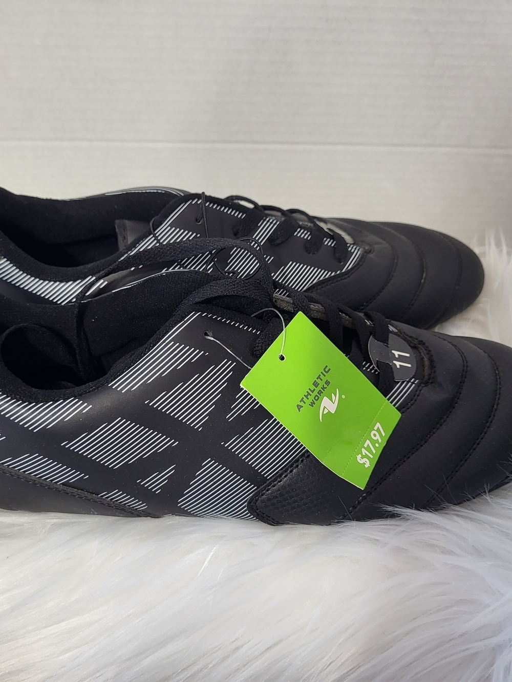 Athletic Works Men's Black Patterned Training Shoes